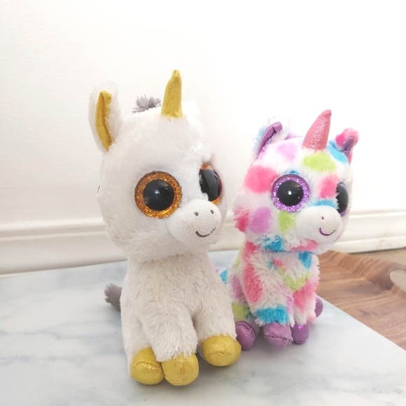 Ty beanie baby | Pegasus & Wishful regular sized white & polkadot unicorn - Picture 2 of 5